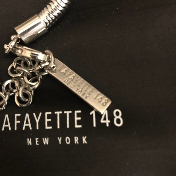 Lafayette 148 Lucite Necklace - Muted Green in color - Weight-114 Grams - Picture 5 of 7